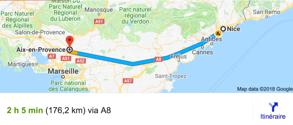 Private transfer from Nice to AixenProvence with Driver and Car